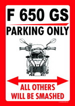 F 650 GS PARKING ONLY